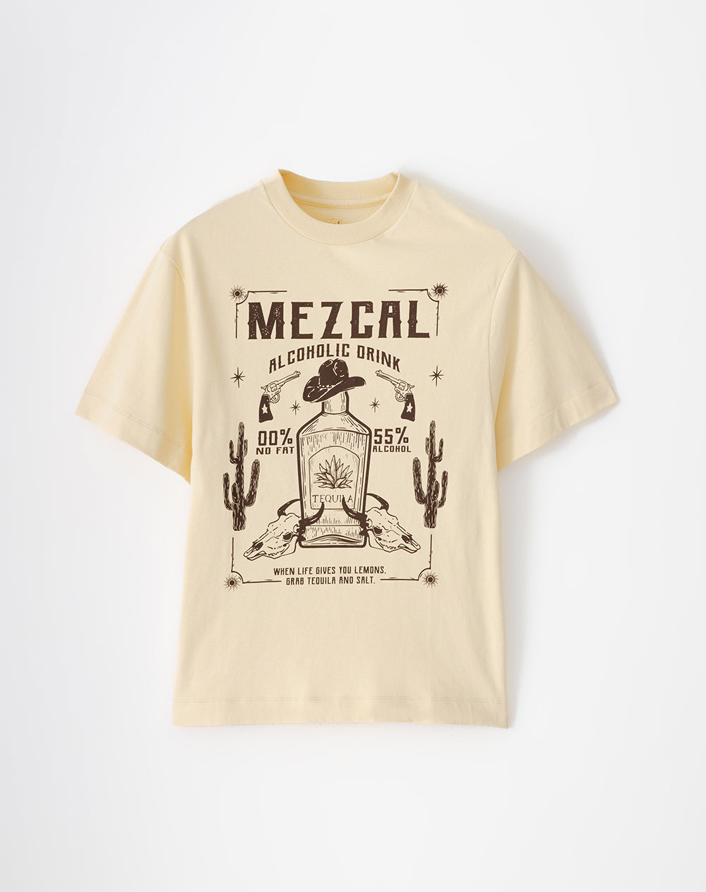 Camiseta relaxed fit manga corta amarilla