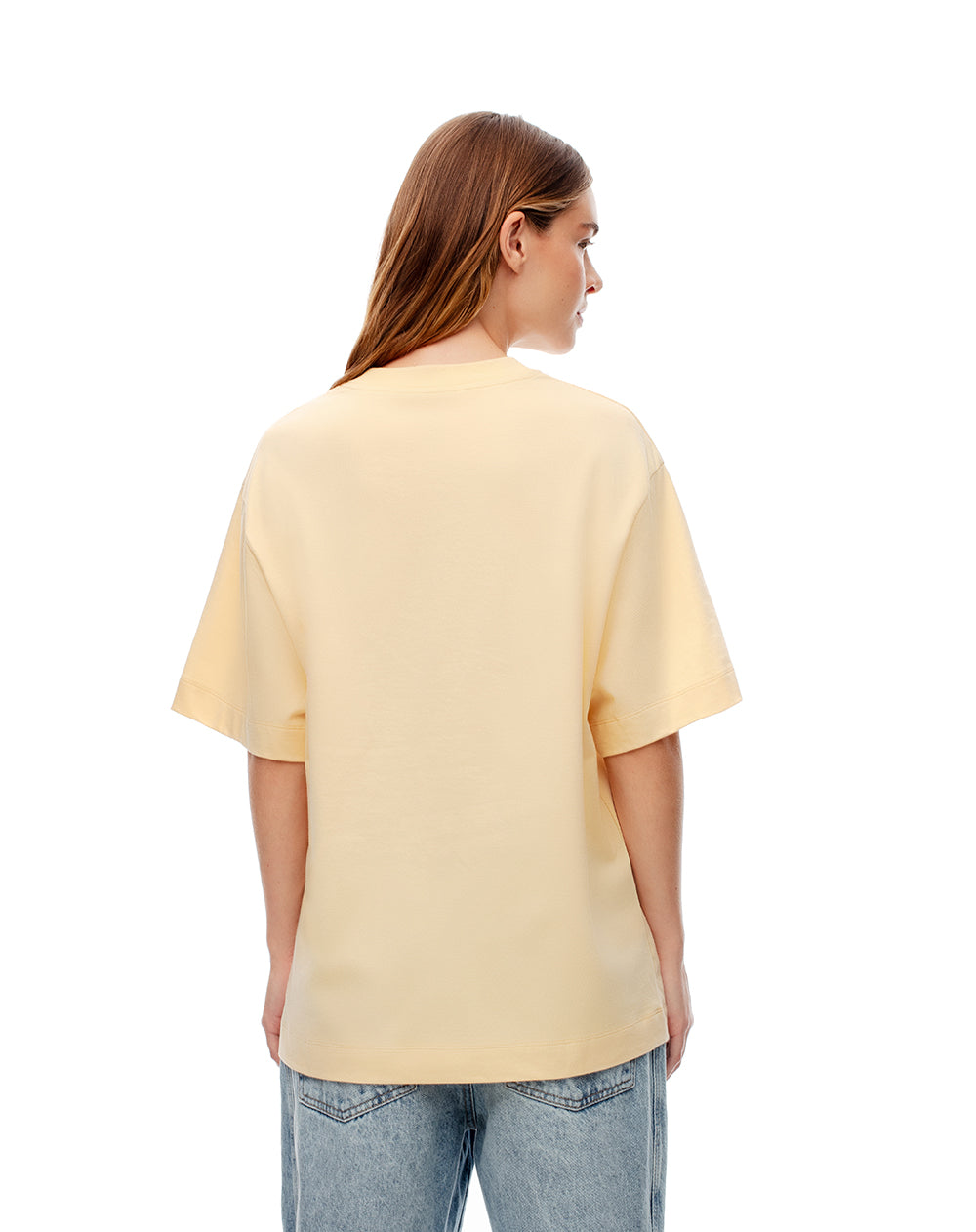 Camiseta relaxed fit manga corta amarilla