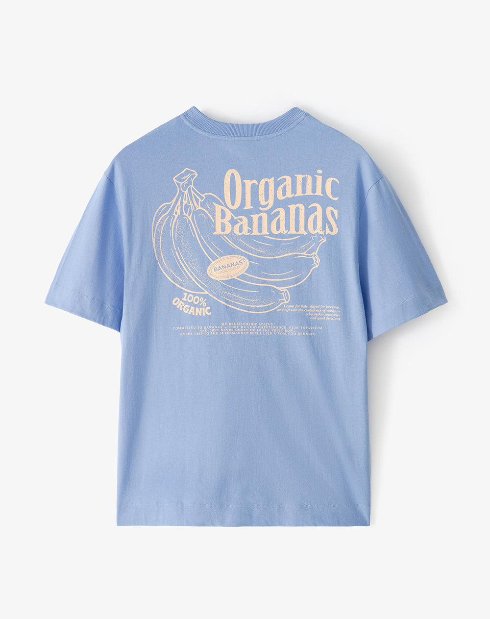 Camiseta oversize algodón azul mujer