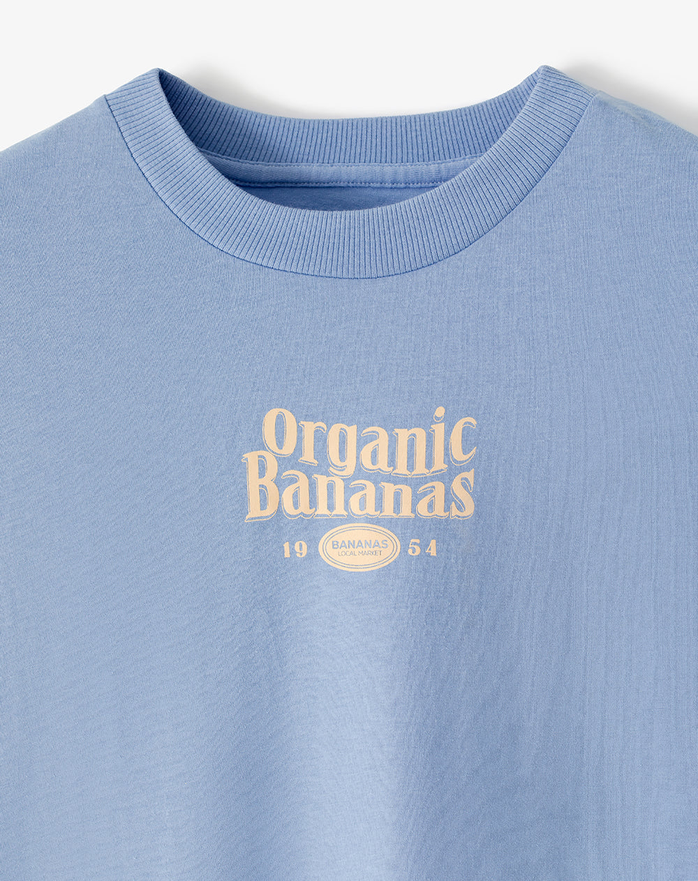 Camiseta oversize algodón azul mujer