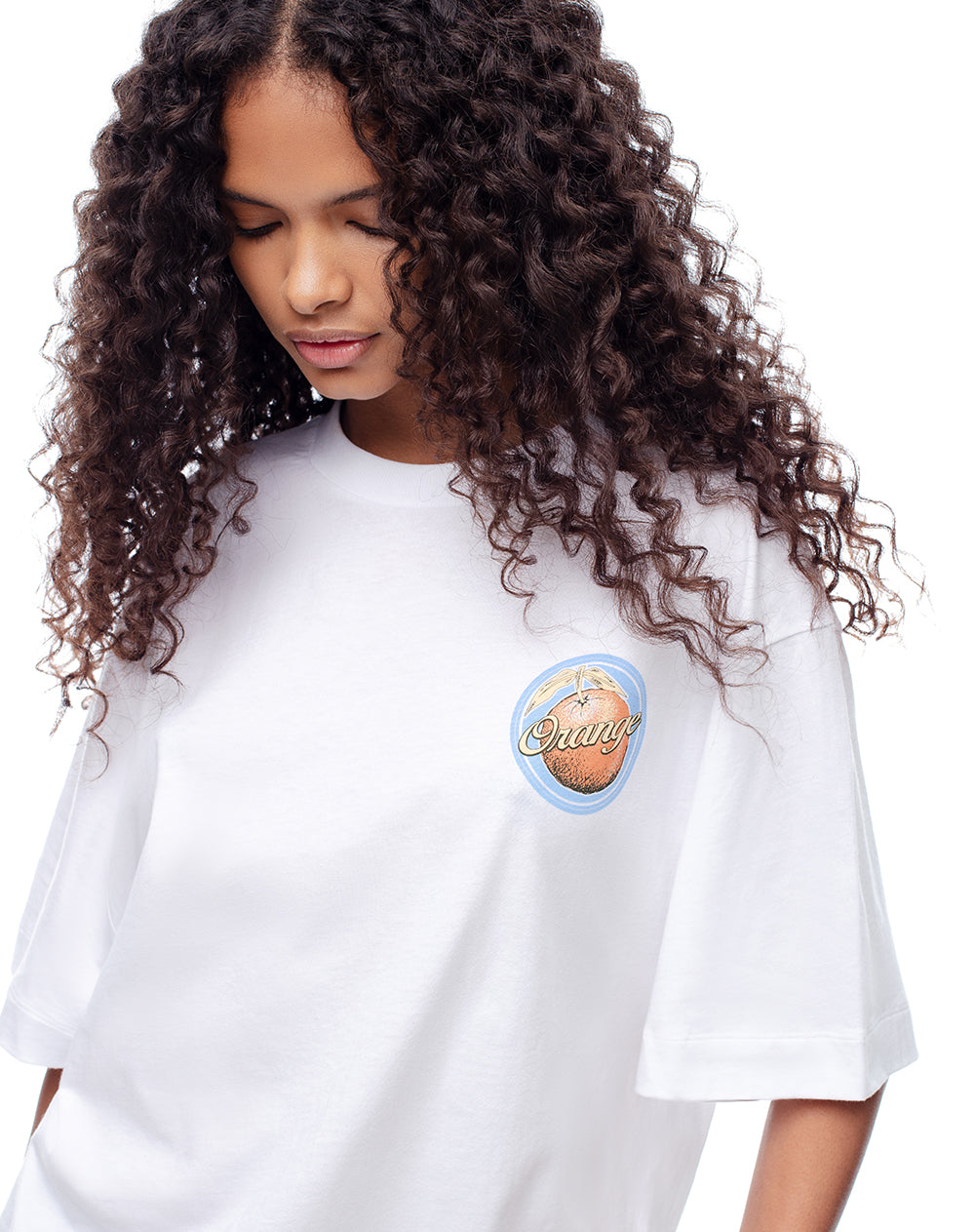 Camiseta oversize algodón estampada mujer