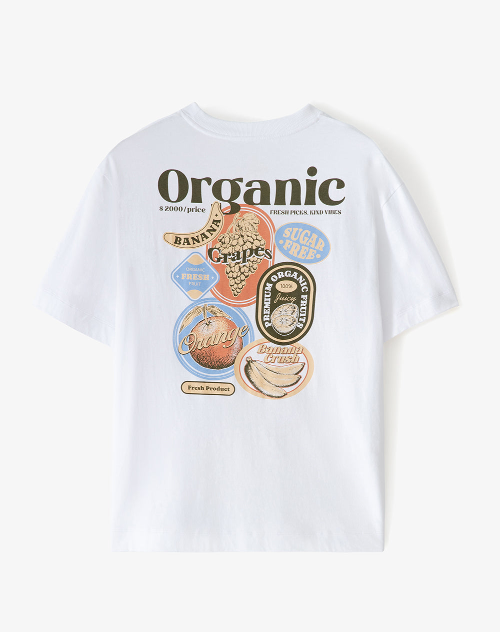 Camiseta oversize algodón estampada mujer