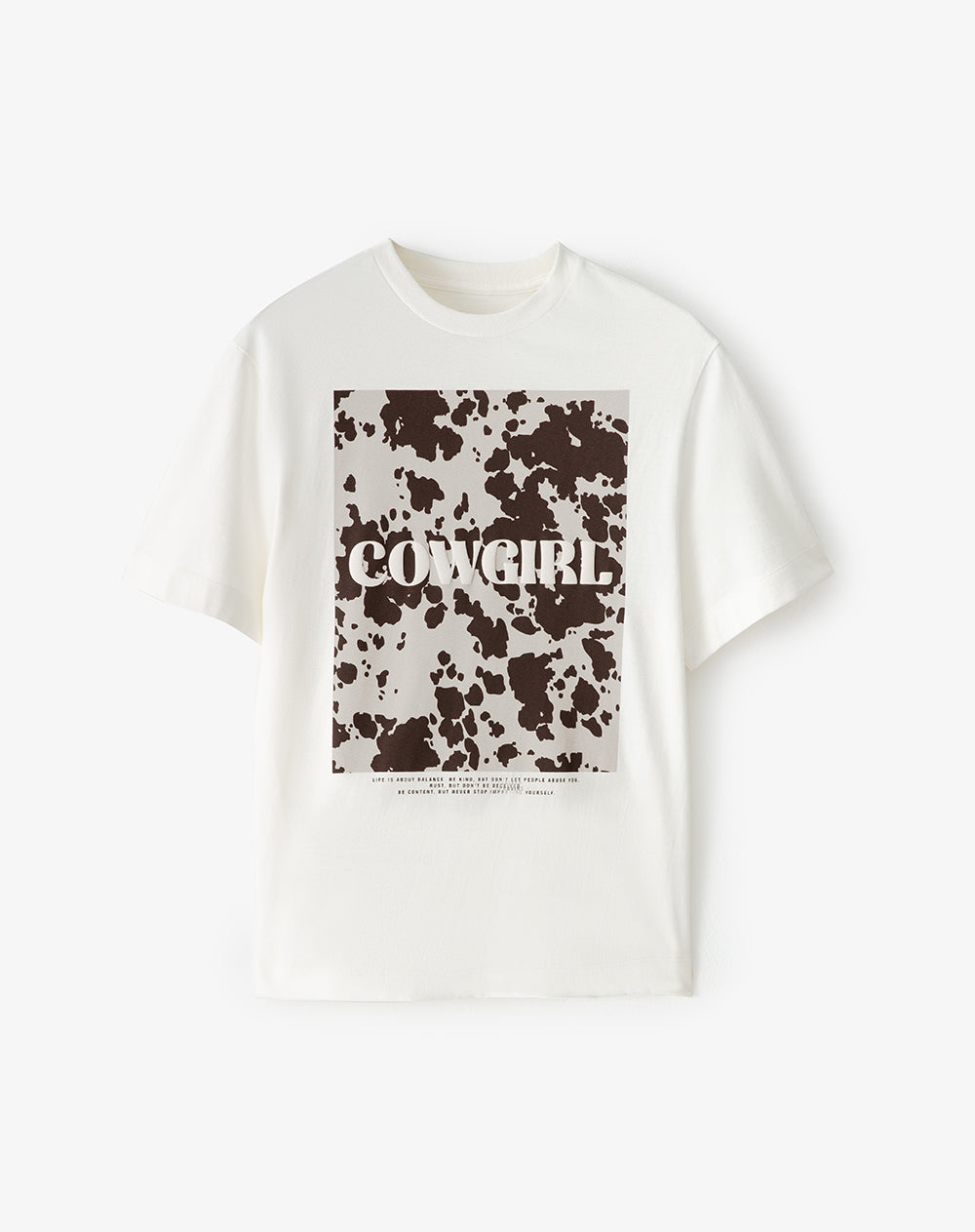 Camiseta relaxed fit manga corta habana
