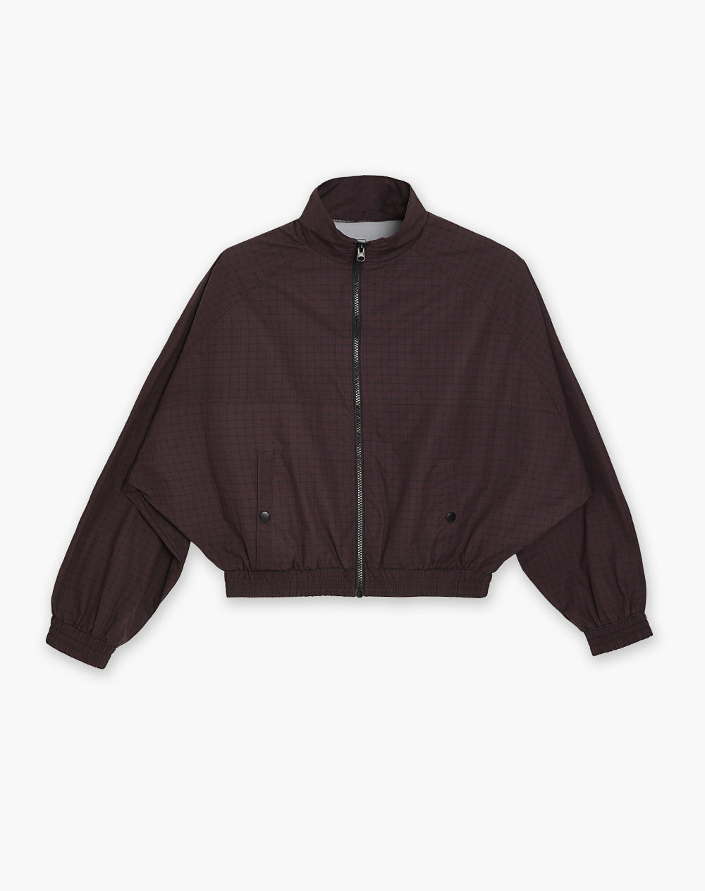 Chaqueta regular sin capucha morado estampado mujer