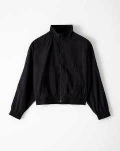 Chaqueta rompevientos negra para mujer