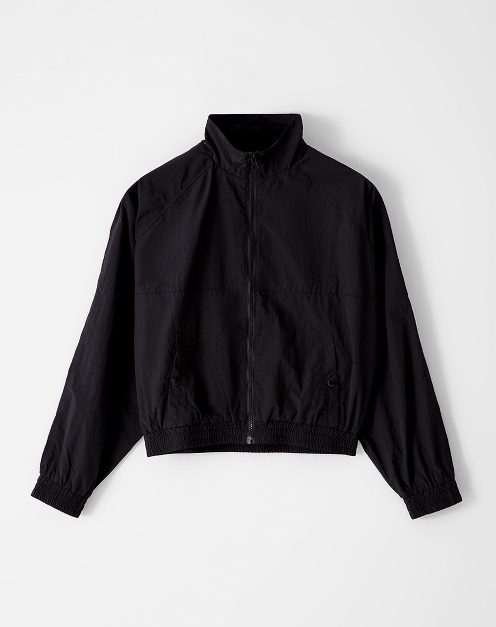 Chaqueta rompevientos negra mujer