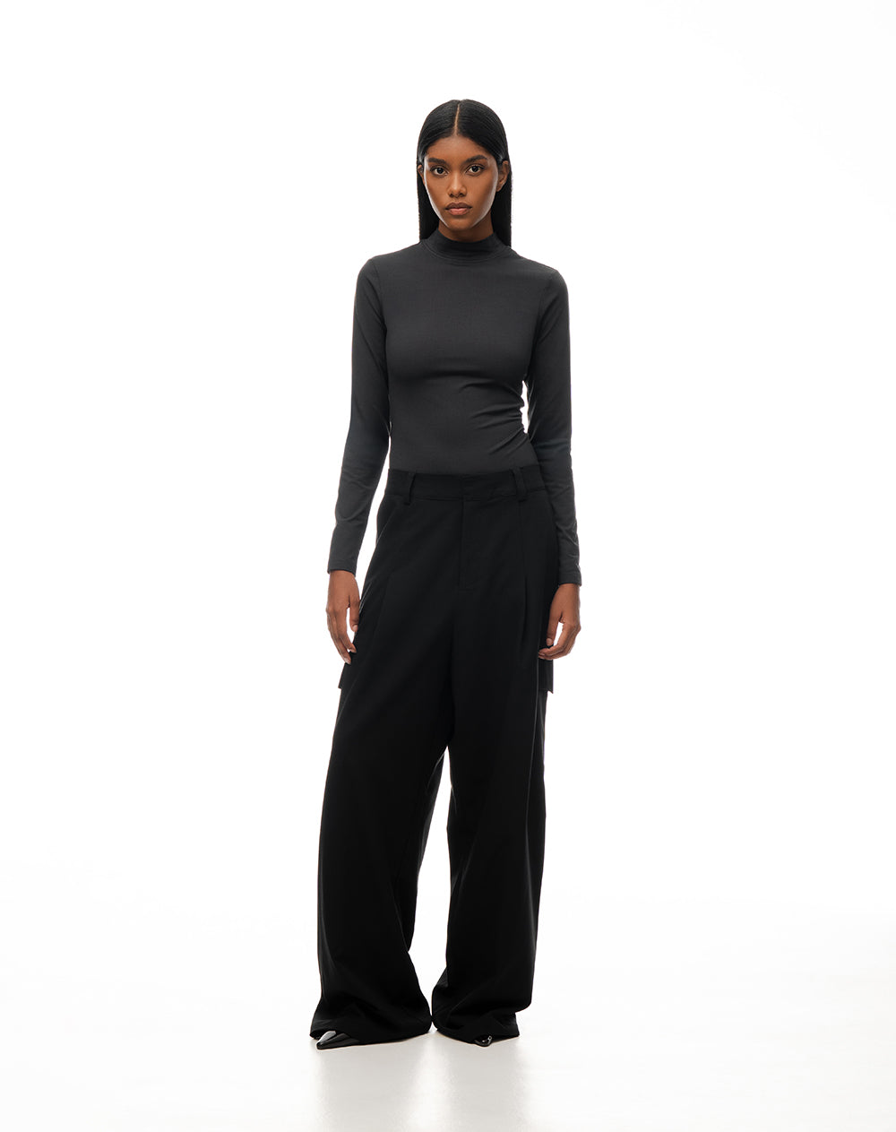 Body manga larga negro mujer