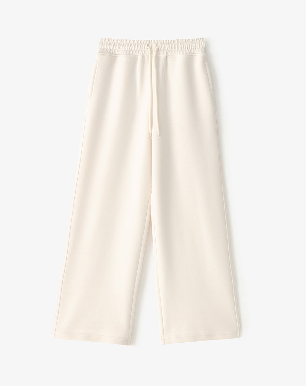 Jogger regular fit tiro medio crema