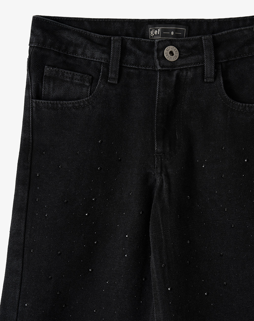 Jean loose fit tiro medio denim negro