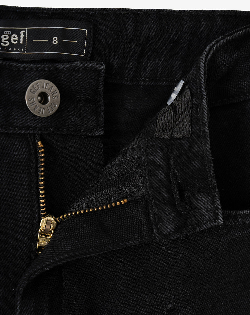Jean loose fit tiro medio denim negro