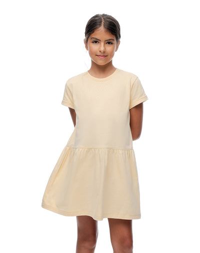 Vestido corto amarillo niña