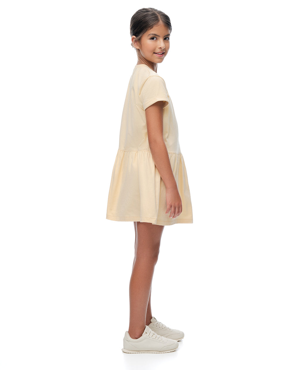 Vestido corto amarillo niña