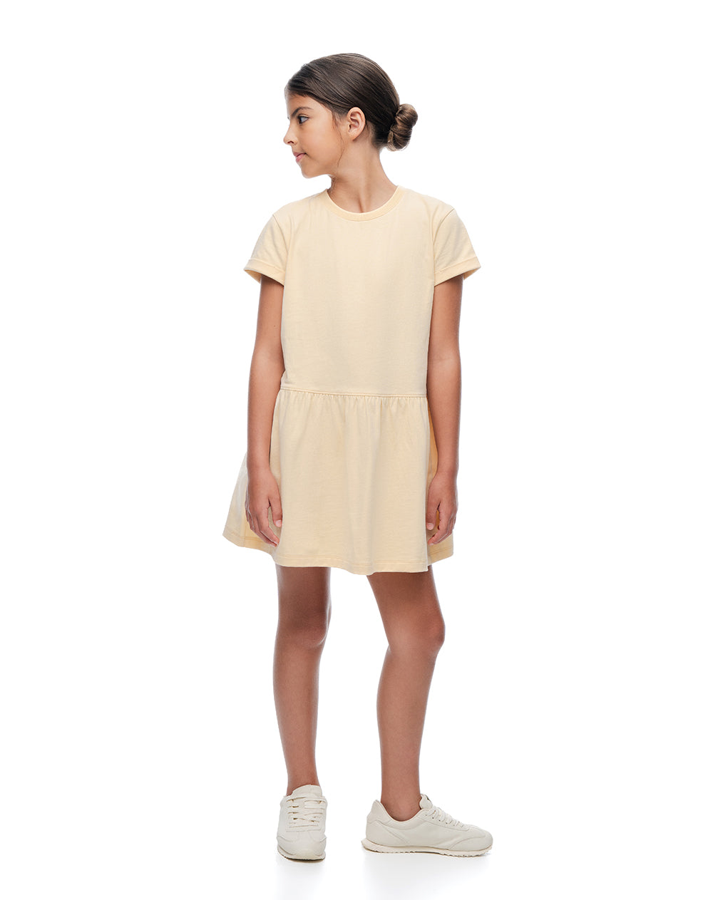Vestido corto amarillo niña