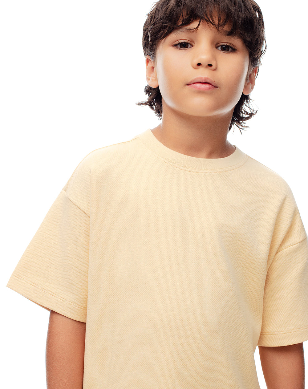 Camiseta regular algodón amarilla niño