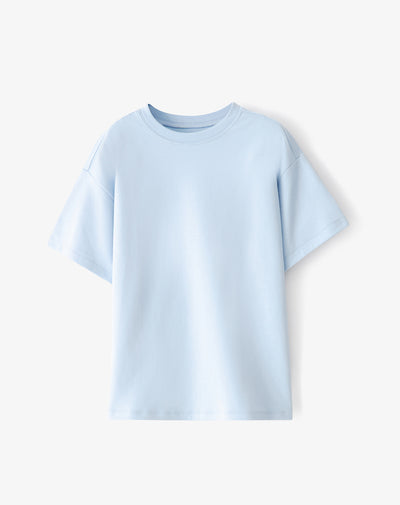 Camiseta regular fit manga corta azul