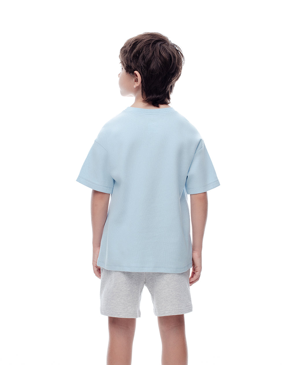 Camiseta regular algodón azul niño
