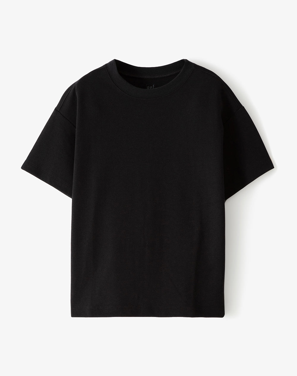 Camiseta regular algodón negra niño