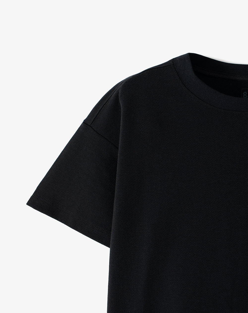 Camiseta regular algodón negra niño