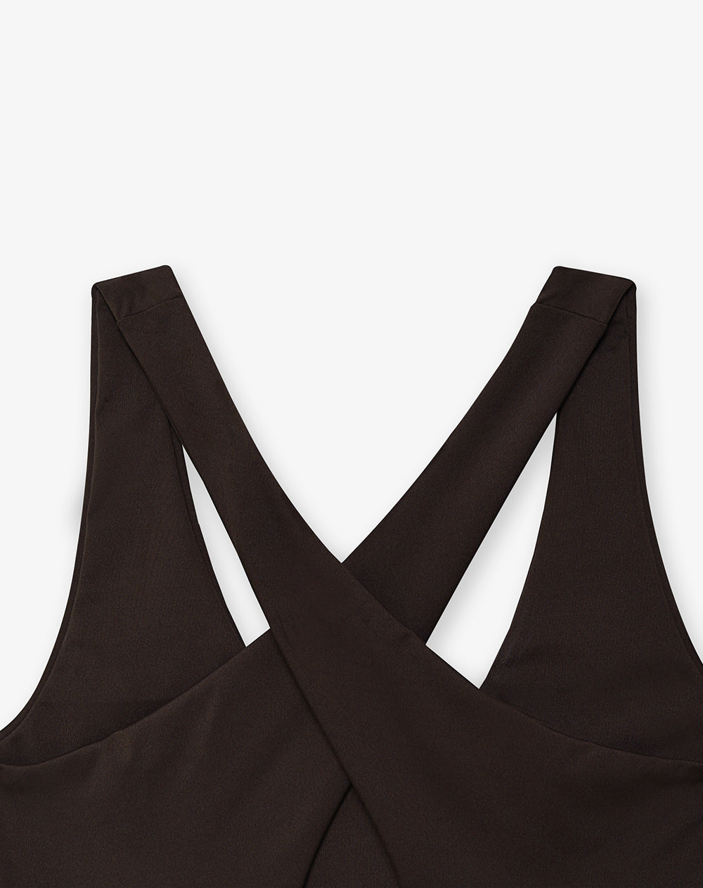 Top tiras anchas soporte medio chocolate