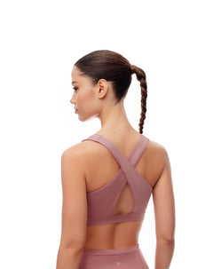 Top tiras anchas soporte medio malva