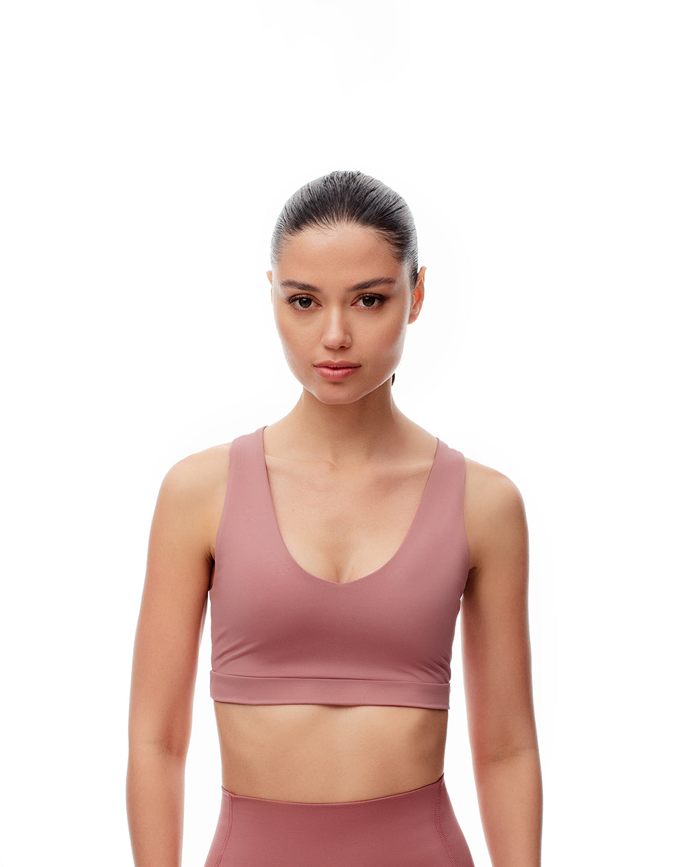 Top tiras anchas soporte medio malva