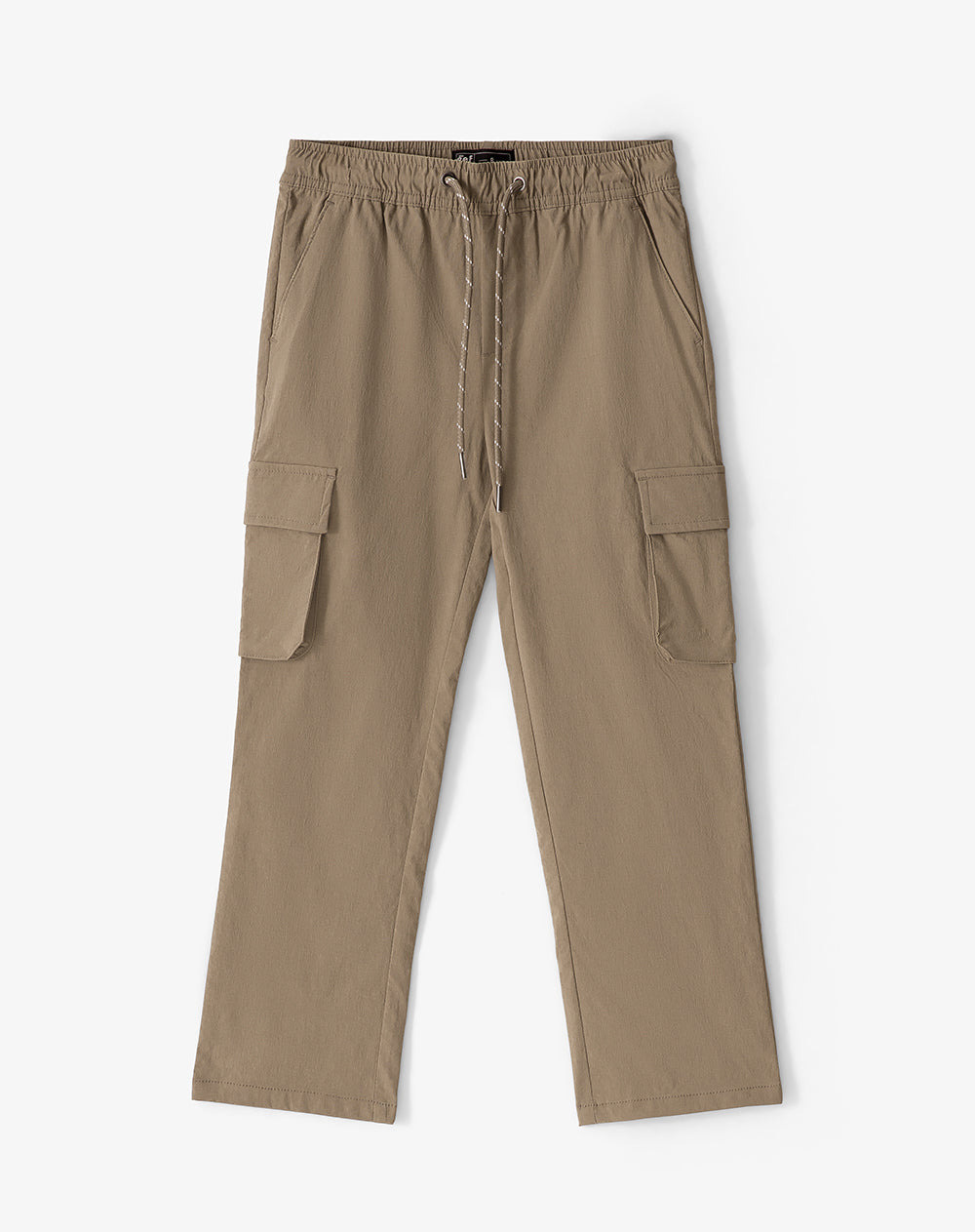 Pantalón regular fit tiro medio habano