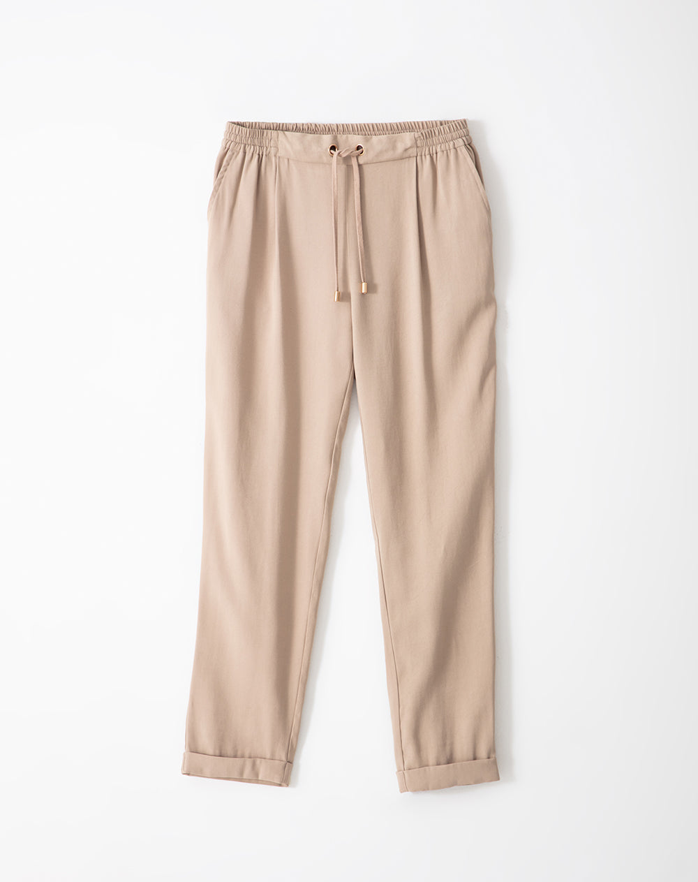 Pantalón regular fit tiro medio khaki