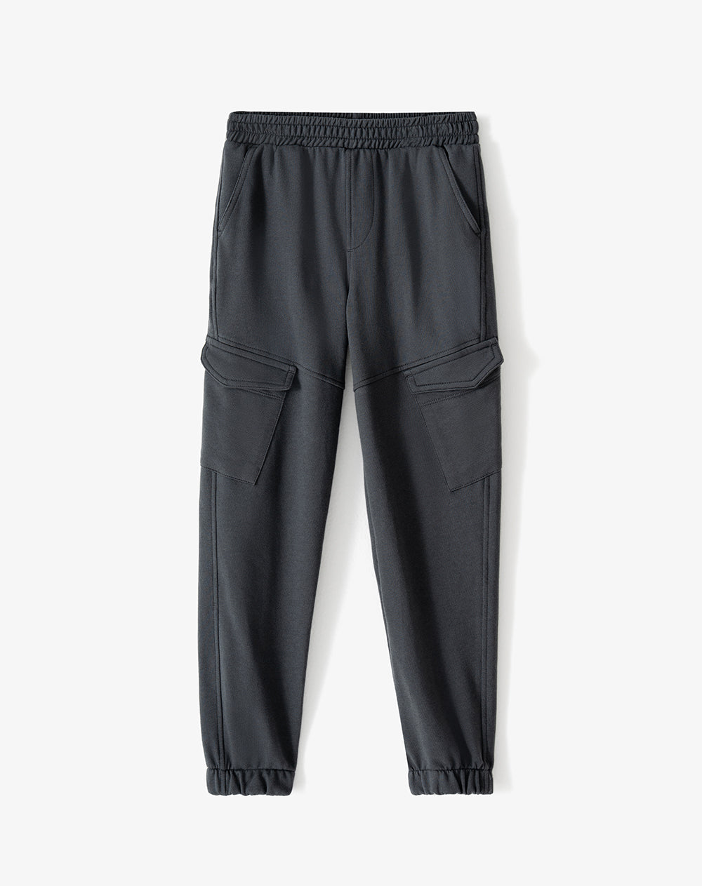 Jogger regular algodón gris niño