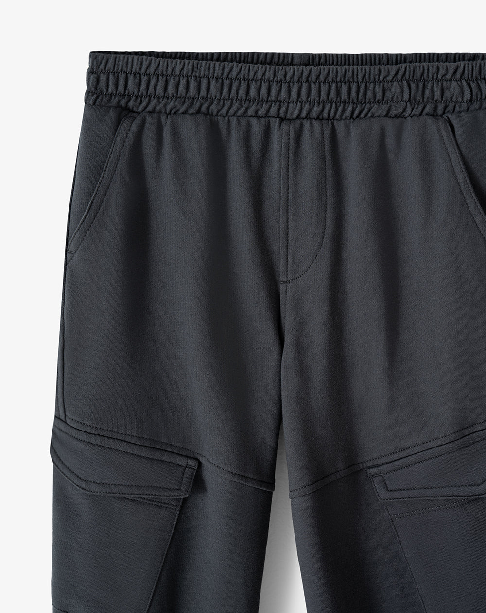 Jogger regular algodón gris niño