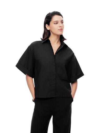 Camisa oversized fit negra