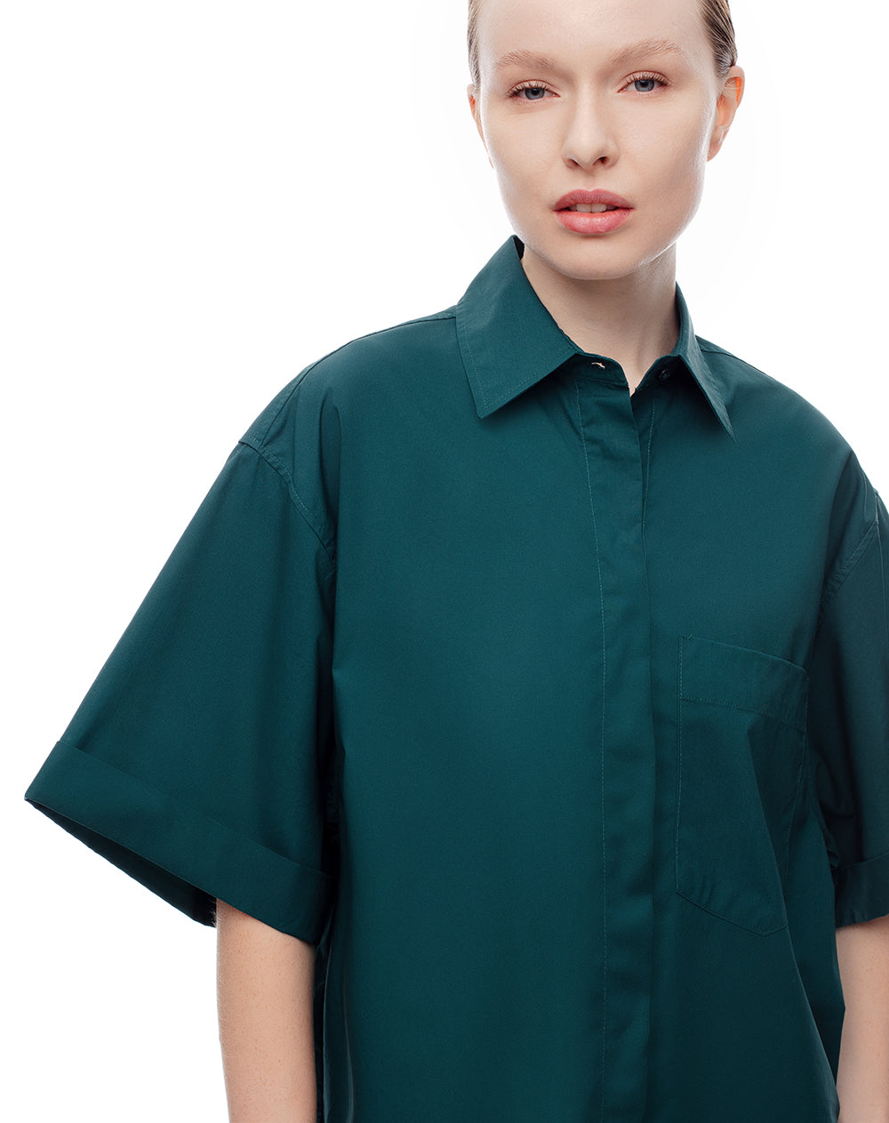 Camisa oversized fit verde