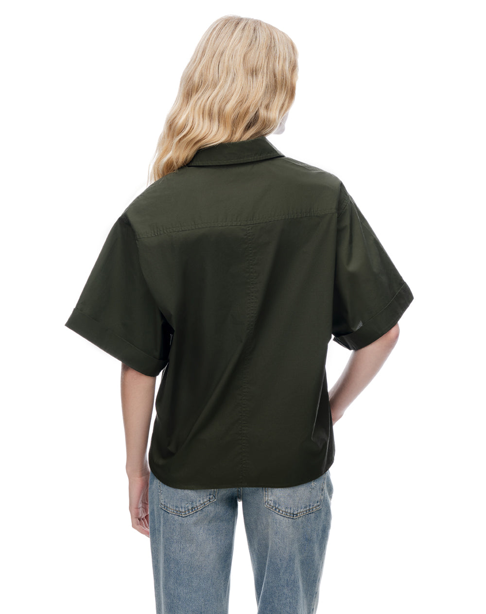 Camisa oversize verde mujer
