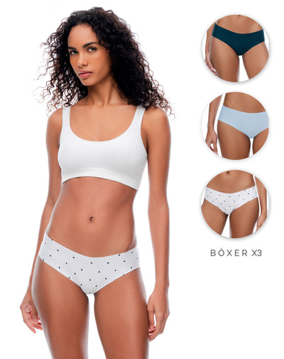 Panty cachetero seamless x3unds surtido mujer