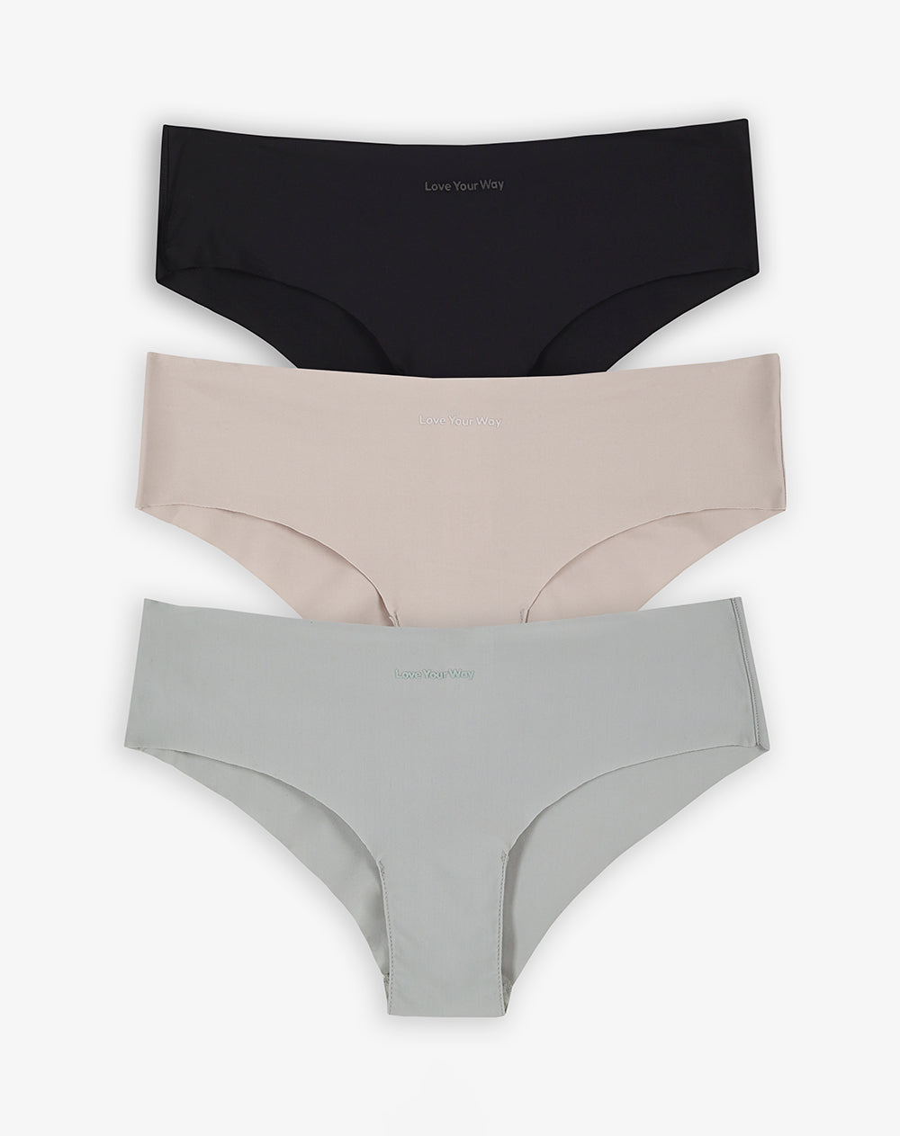 3 pantys boxer en punto tiro medio surtido mujer