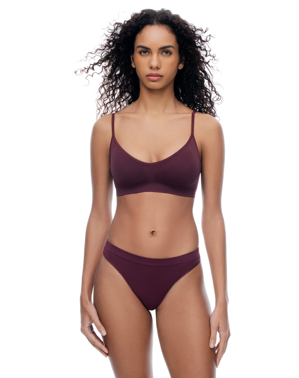 Panty tipo tanga seamless tiro medio x3unds surtido mujer