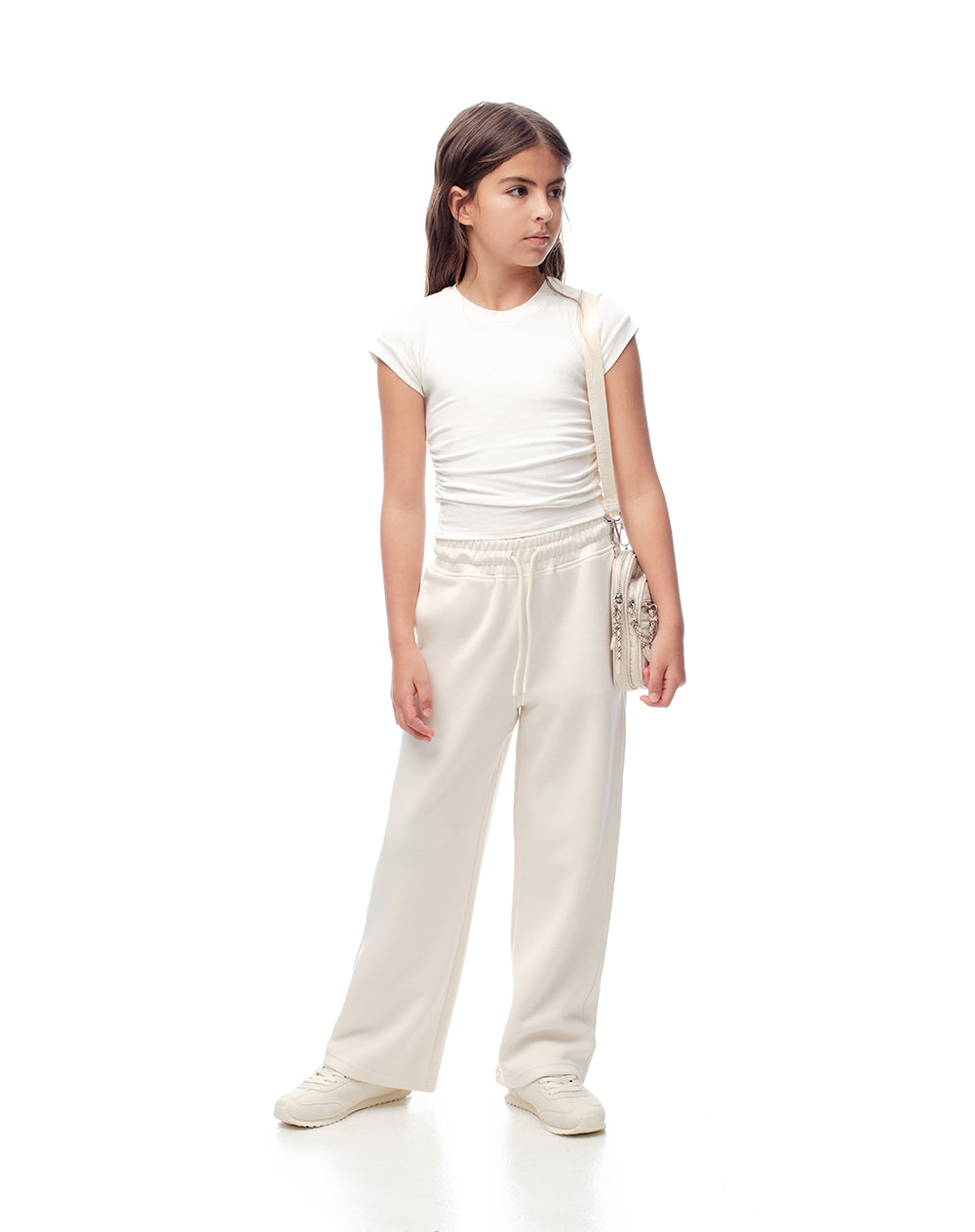 Camiseta regular blanca niña