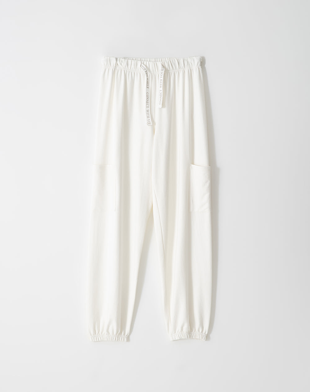 Pantalón relaxed fit tiro medio crudo