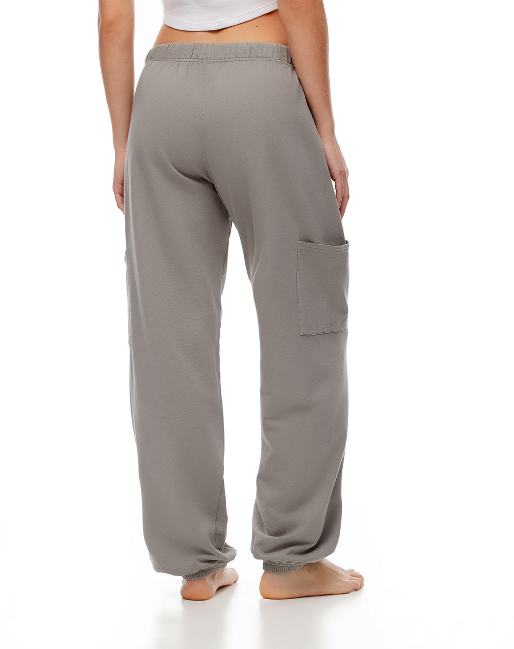 Pantalón relaxed fit tiro medio taupe