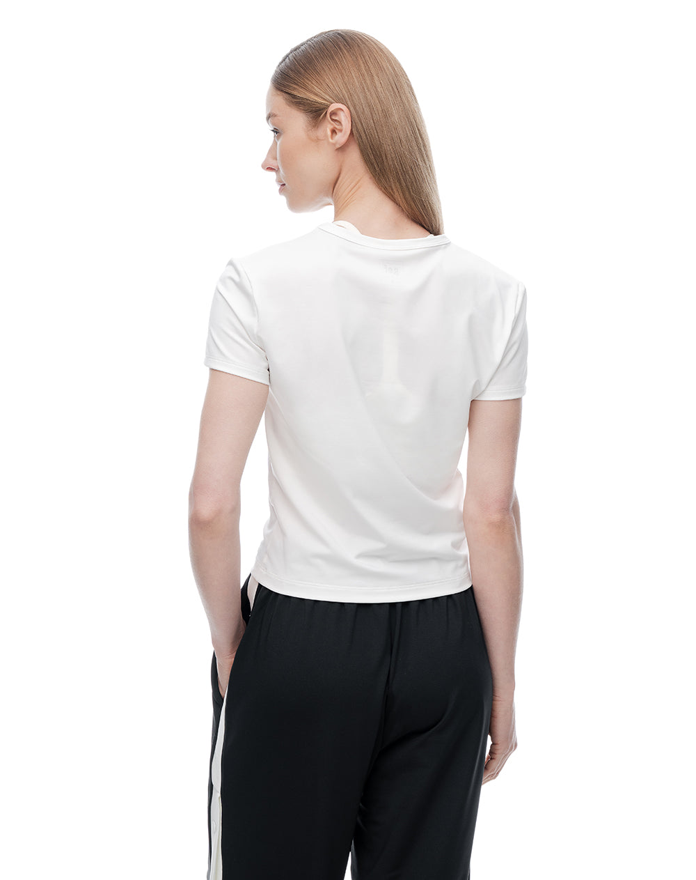 Camiseta deportiva secado rápido blanca mujer