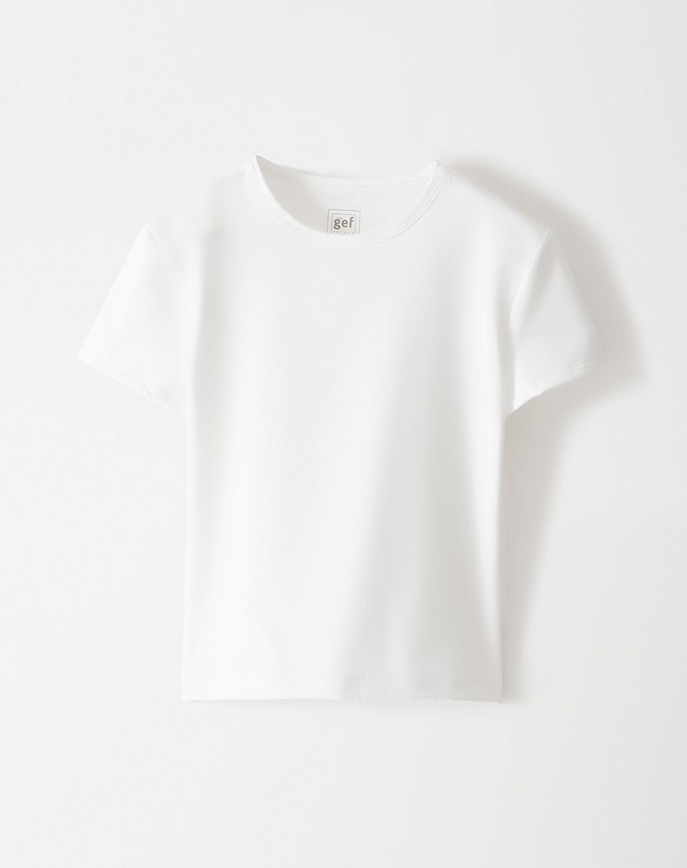 Camiseta slim fit manga corta blanca