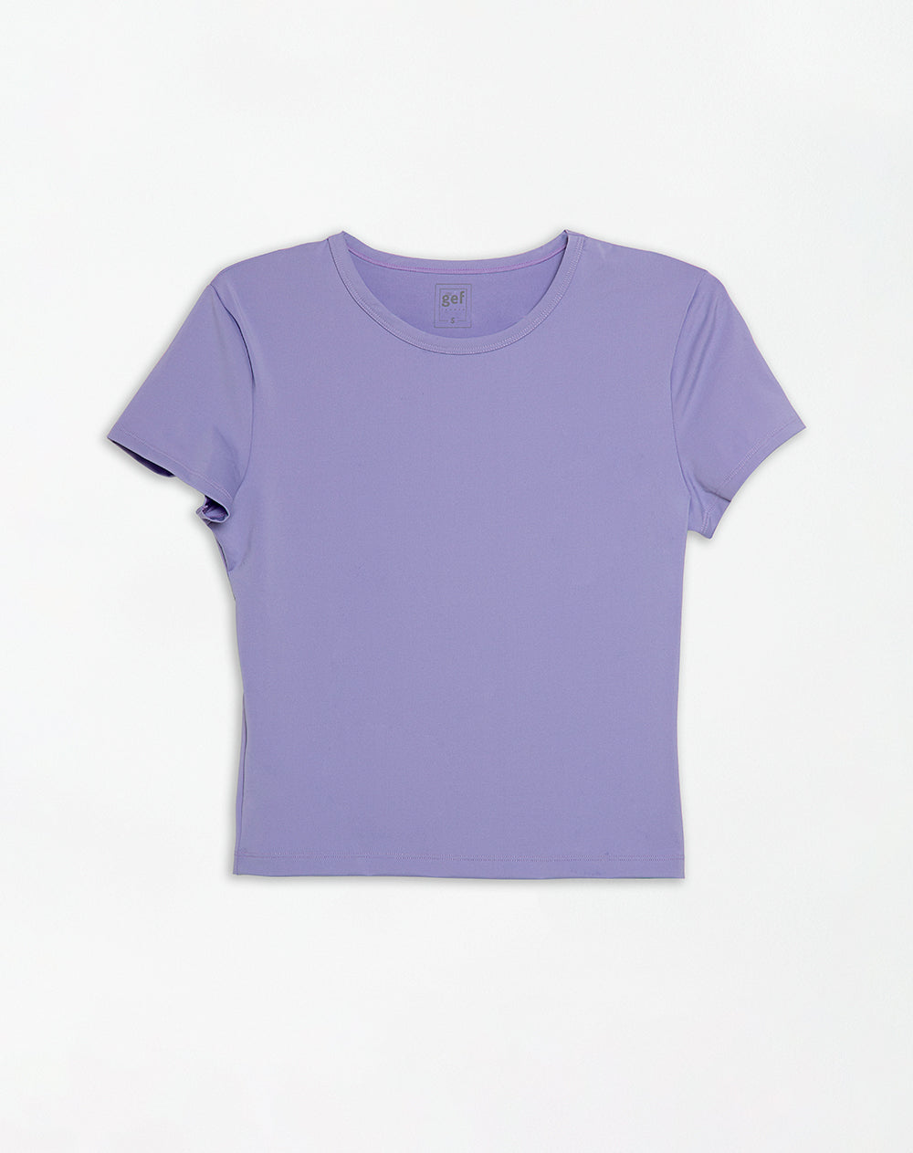 Camiseta deportiva mujer ajustada y secado rápido lavanda