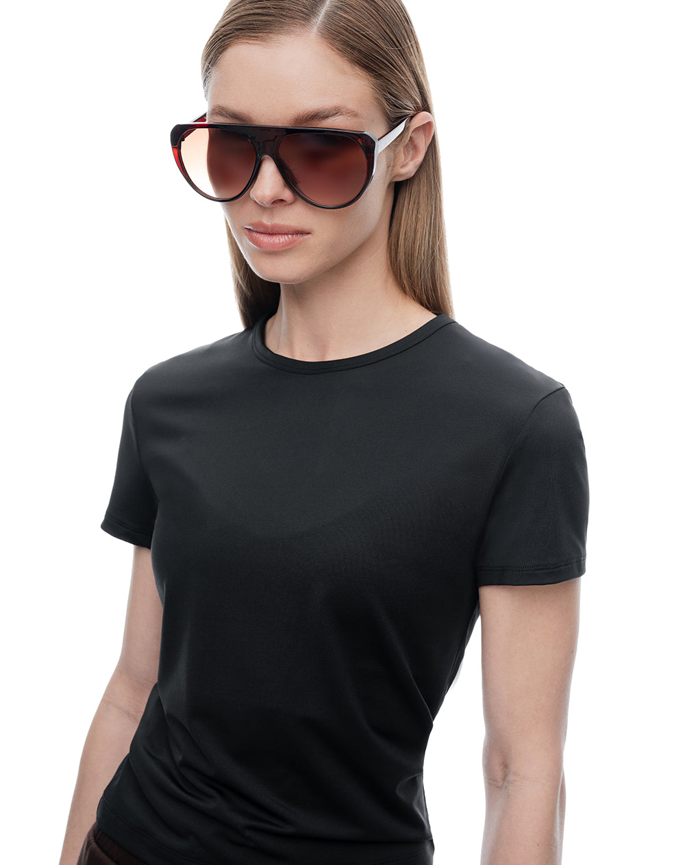 Camiseta deportiva secado rápido negra mujer