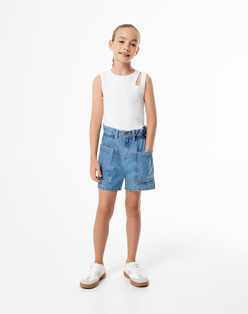 Short Lesin indigo medio