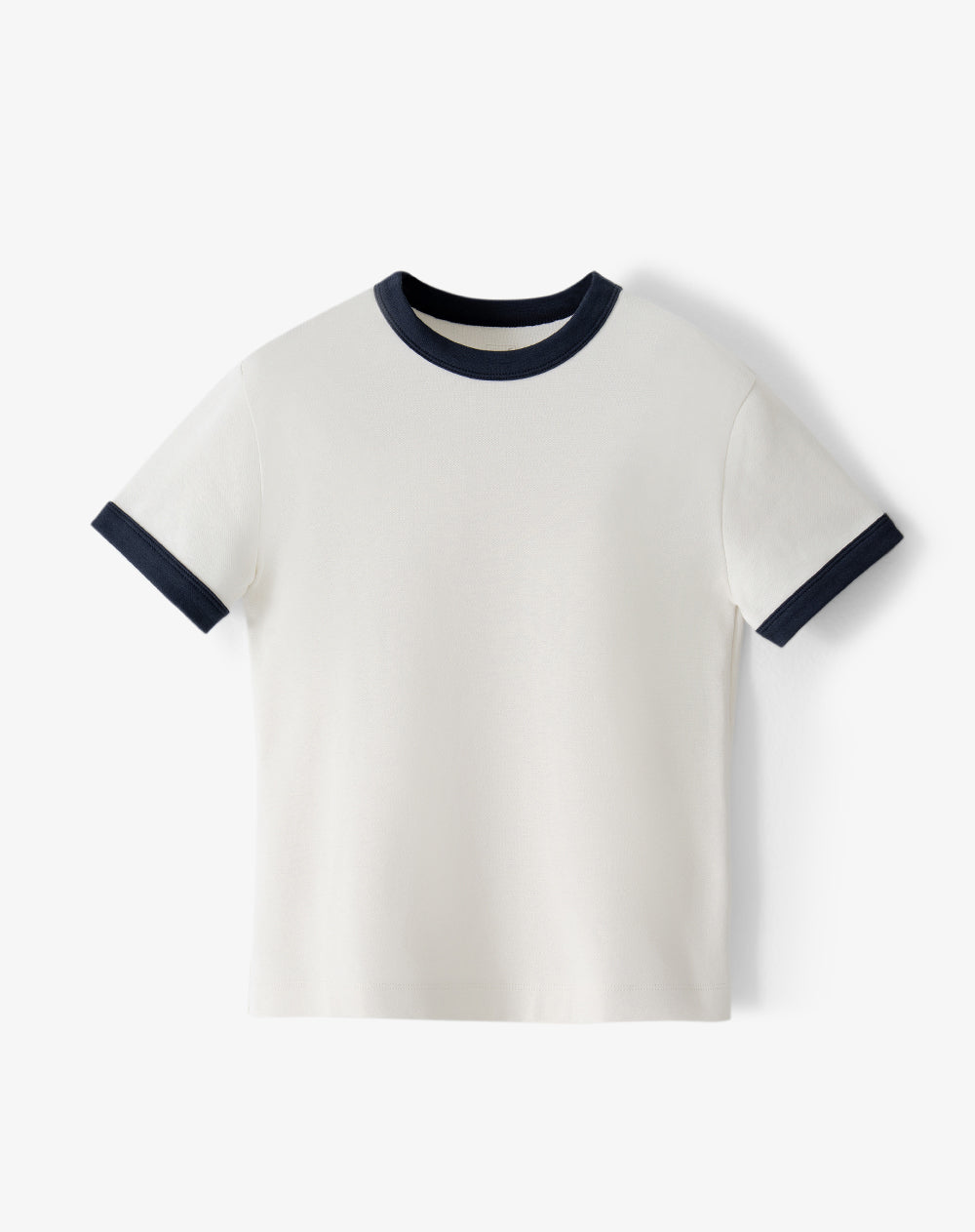 Camiseta regular manga corta vainilla niño