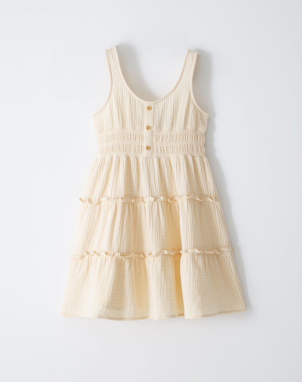 Vestido corto crema