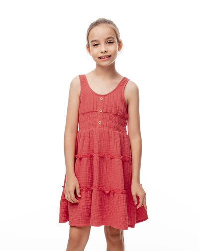 Vestido corto naranja