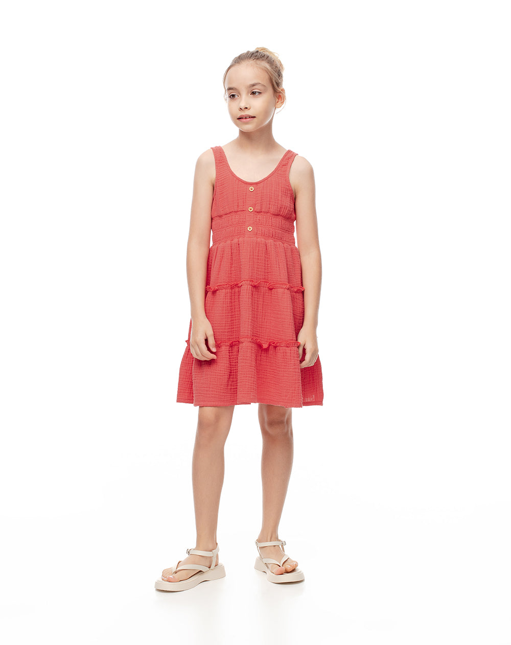 Vestido corto naranja