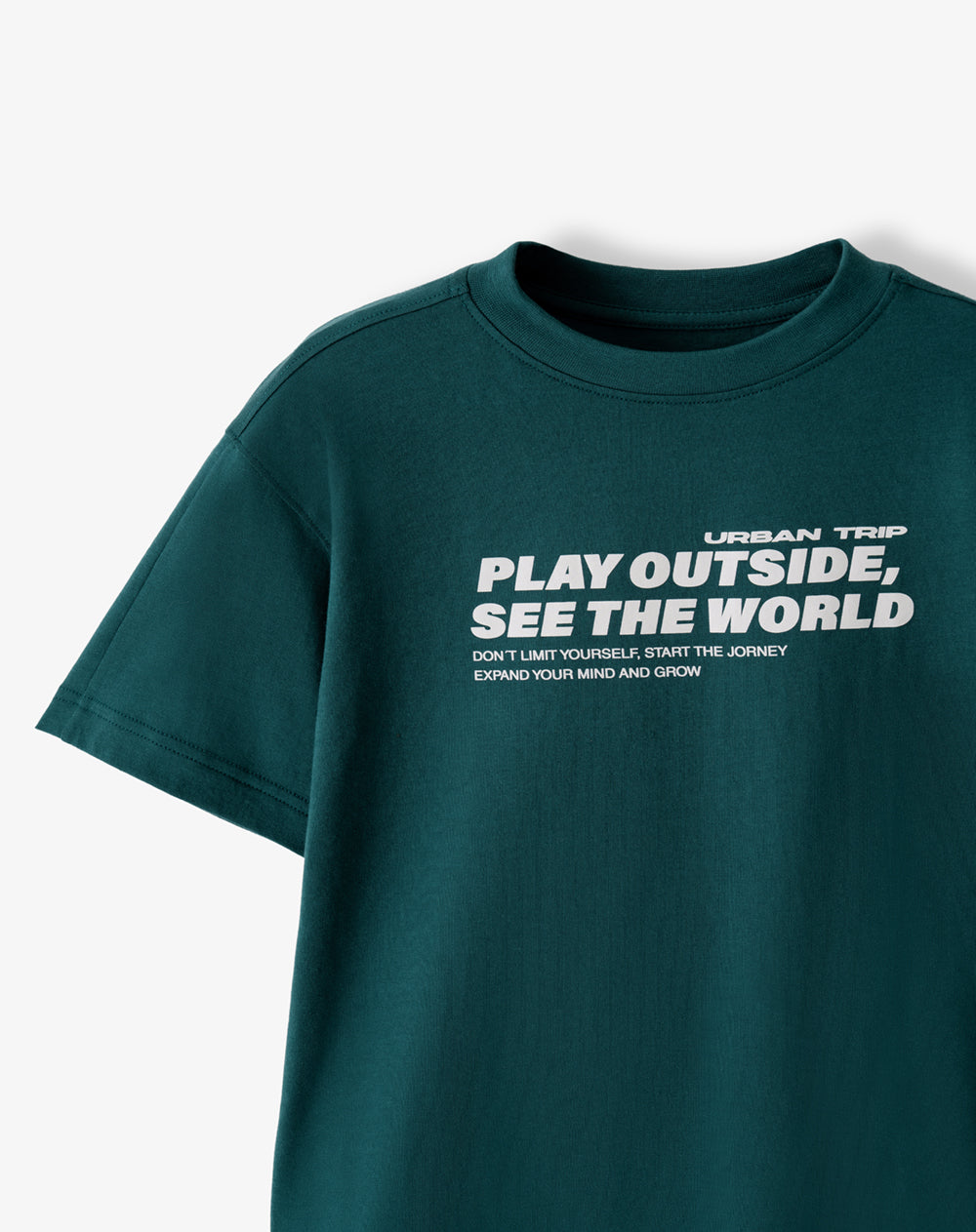 Conjunto pantalon largo camiseta verde niño