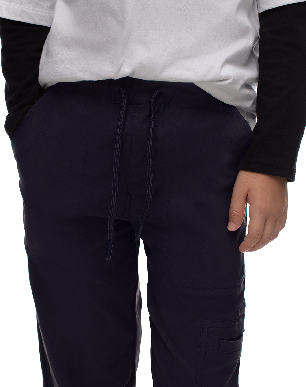 Jogger regular drill azul niño