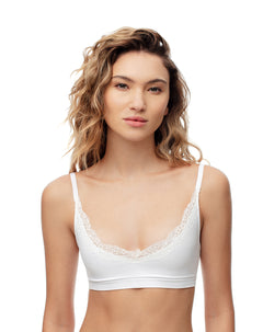 Top soporte medio seamless blanco